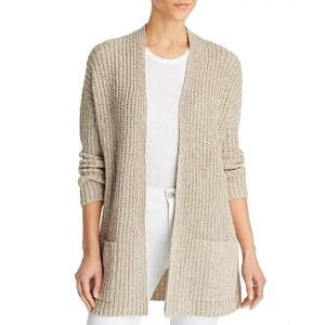 Eileen Fisher Organic Cotton Patch‎ Pocket Cardigan Wheat Size XS  $268 NEW